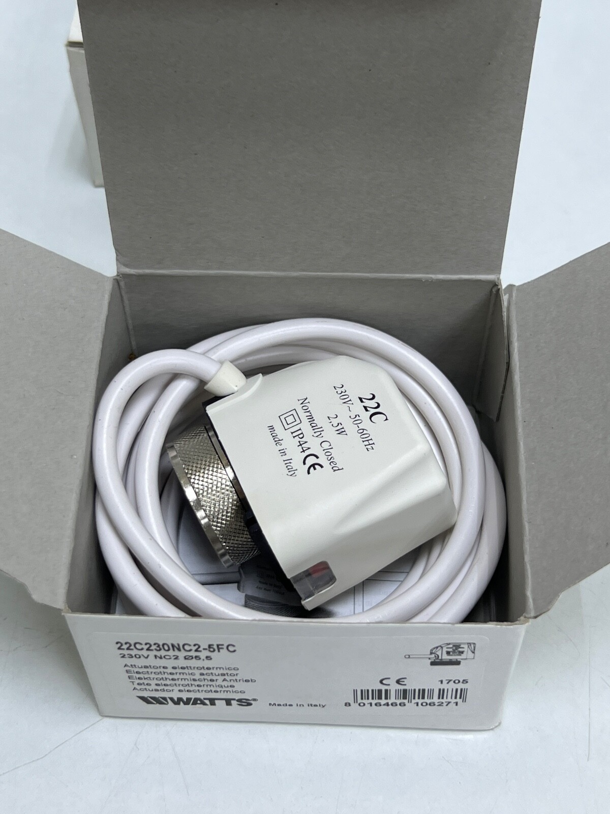 (lot 2 PCs) Watts 22C230NC2-5FC Actuator 230V NC2 Actuator