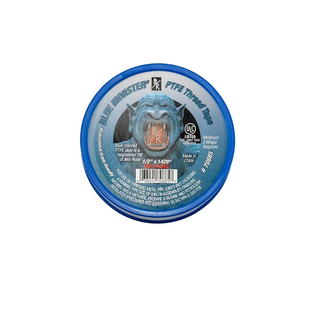 Blue Monster 70885 PTFE Teflon Thread Tape 1/2″ x 1429″ (Pack of 12)