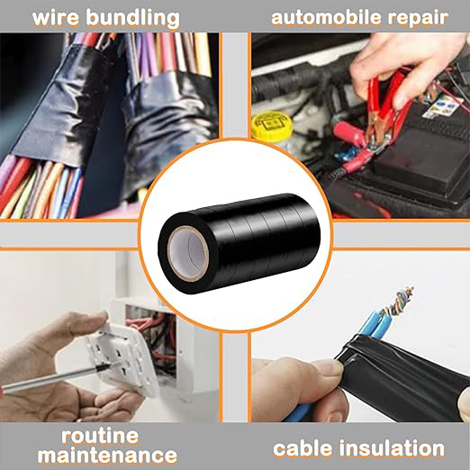 1~300X Electrical Tape Wiring Harness wire (Black, 3/4″x20FT) auto truck LOT