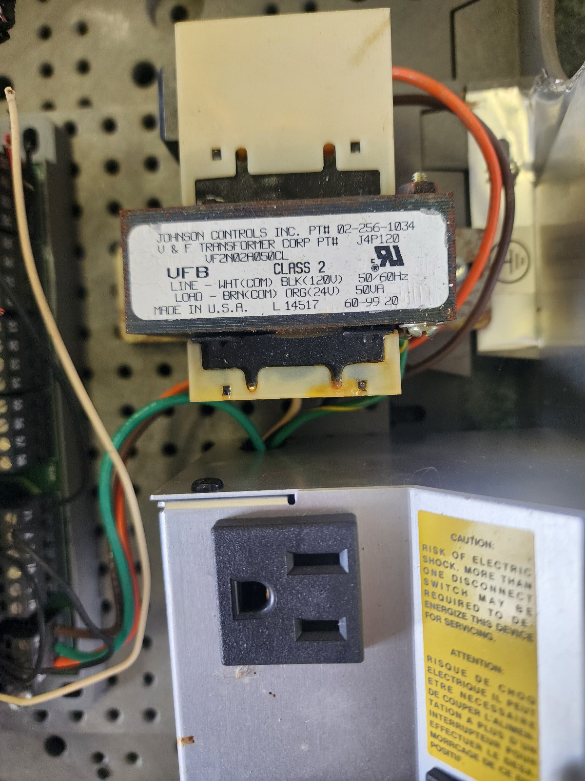 Johnson Controls METASYS Enclosure w/ DX-9100-8454 & 02-256-1034 Transformer