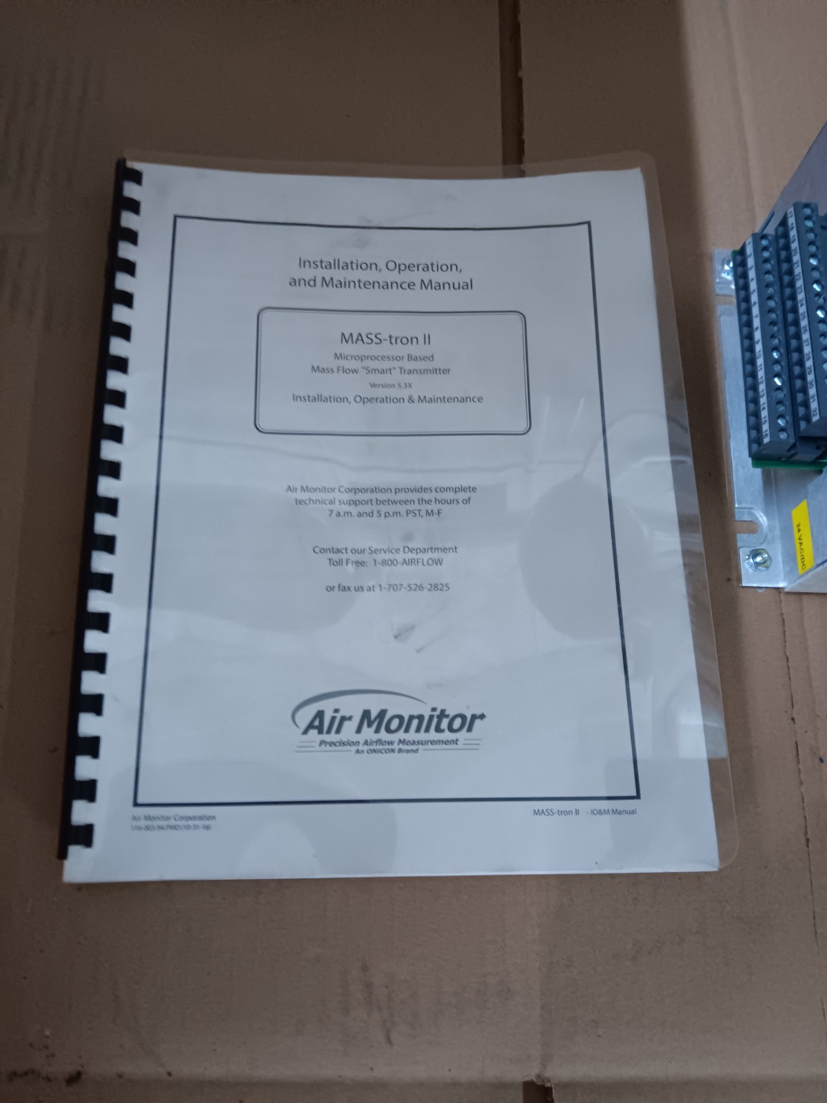 AIR MONITOR CORP MASS-TRON-II Mass Flow Transmitter 24 VAC/DC