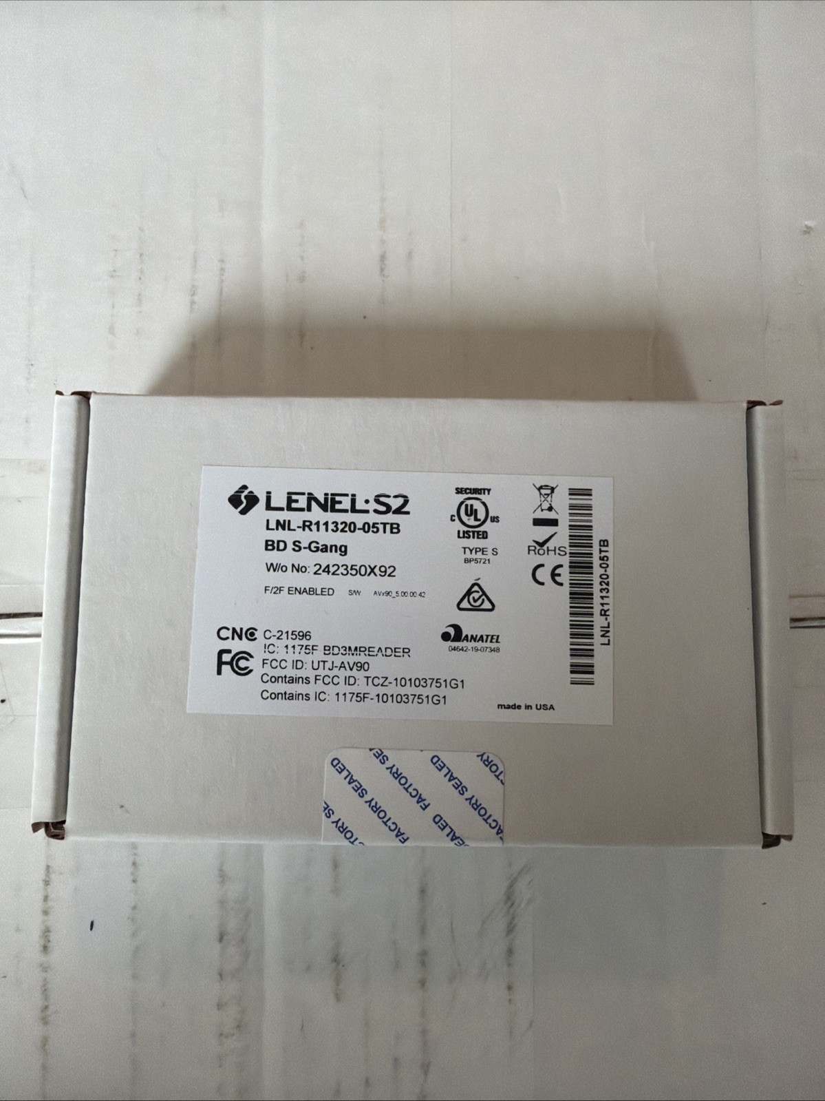 Lenel S2 Blue Diamond Card Reader LNL-R11320-05TB Bluetooth