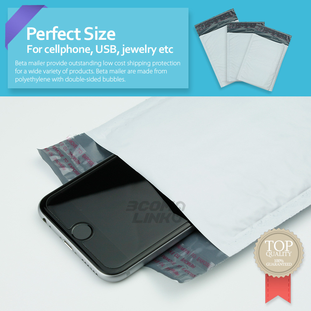 #000 4×8 (4×7) Poly Bubble Mailer Self Padded Envelope Bag 25,50,100,250,500 Pcs