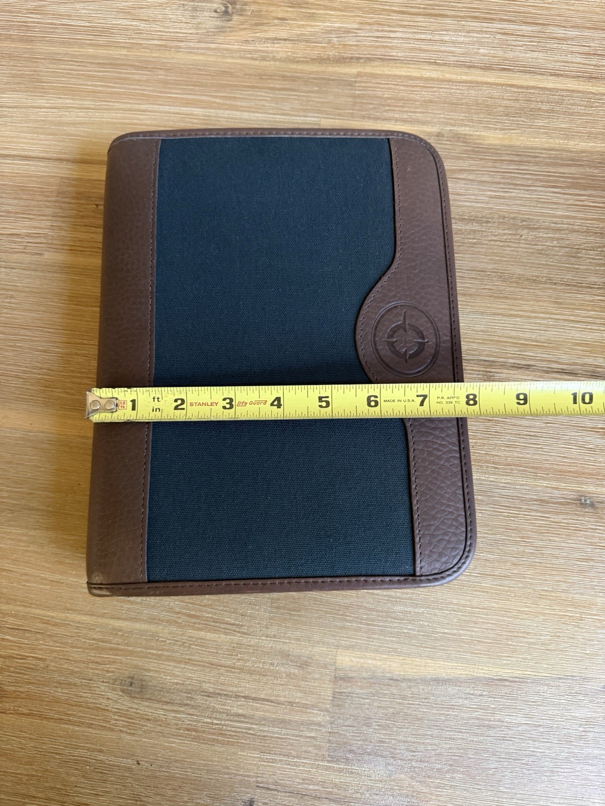 FRANKLIN COVEY Binder Green Line 10” x 8” NEW 90s GREEN With BROWN Leather Trim