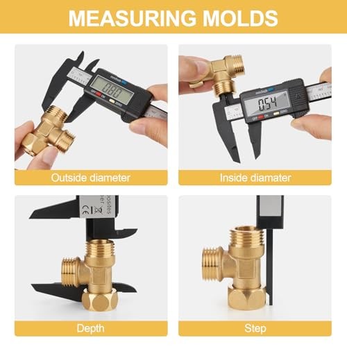 Digital Caliper 0-6 Inch LCD Screen Inch/mm Conversion Plastic Carbon Fiber