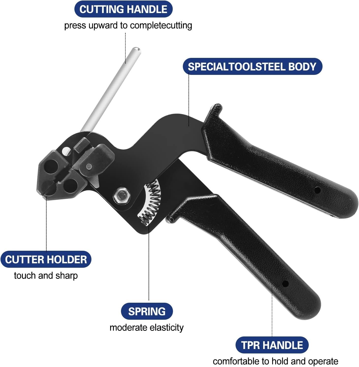 Metal Zip Tie Tool Kit – Zip Tie Gun, Scissor & 200 Stainless Steel Cable Ties