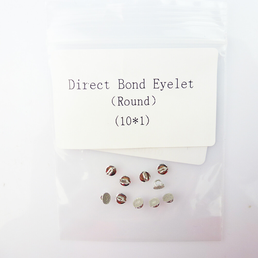 10PCS Orthodontic Lingual buttons Round/Rectangle Direct Bond Eyelets mesh base