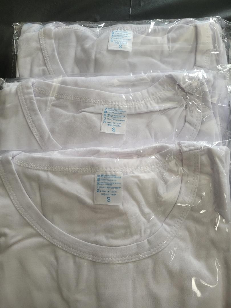Lot of 10 Blank White Sublimation T-shirts 100% Polyester Unisex