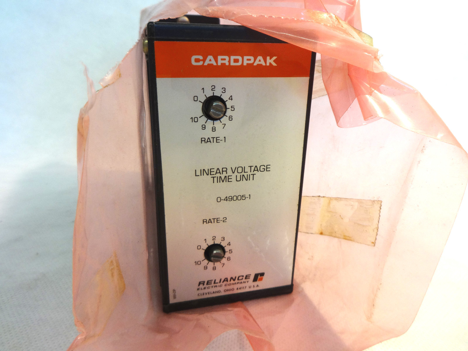 RELIANCE CARDPAK 0-49005-1 LINEAR VOLTAGE TIME UNIT