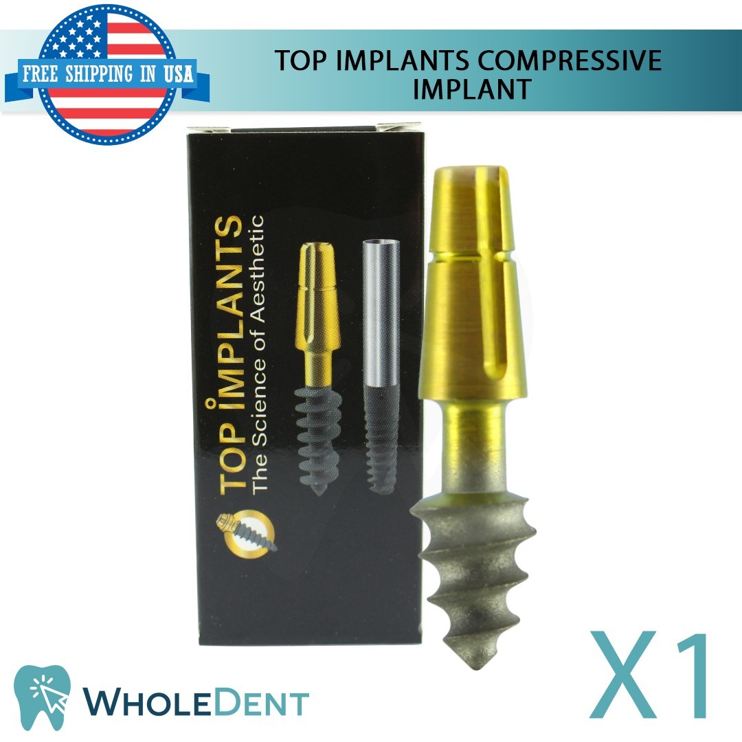 1x Dental Compressive Monoblock Fixture Titanium Sterile SLA Surface Dentistry