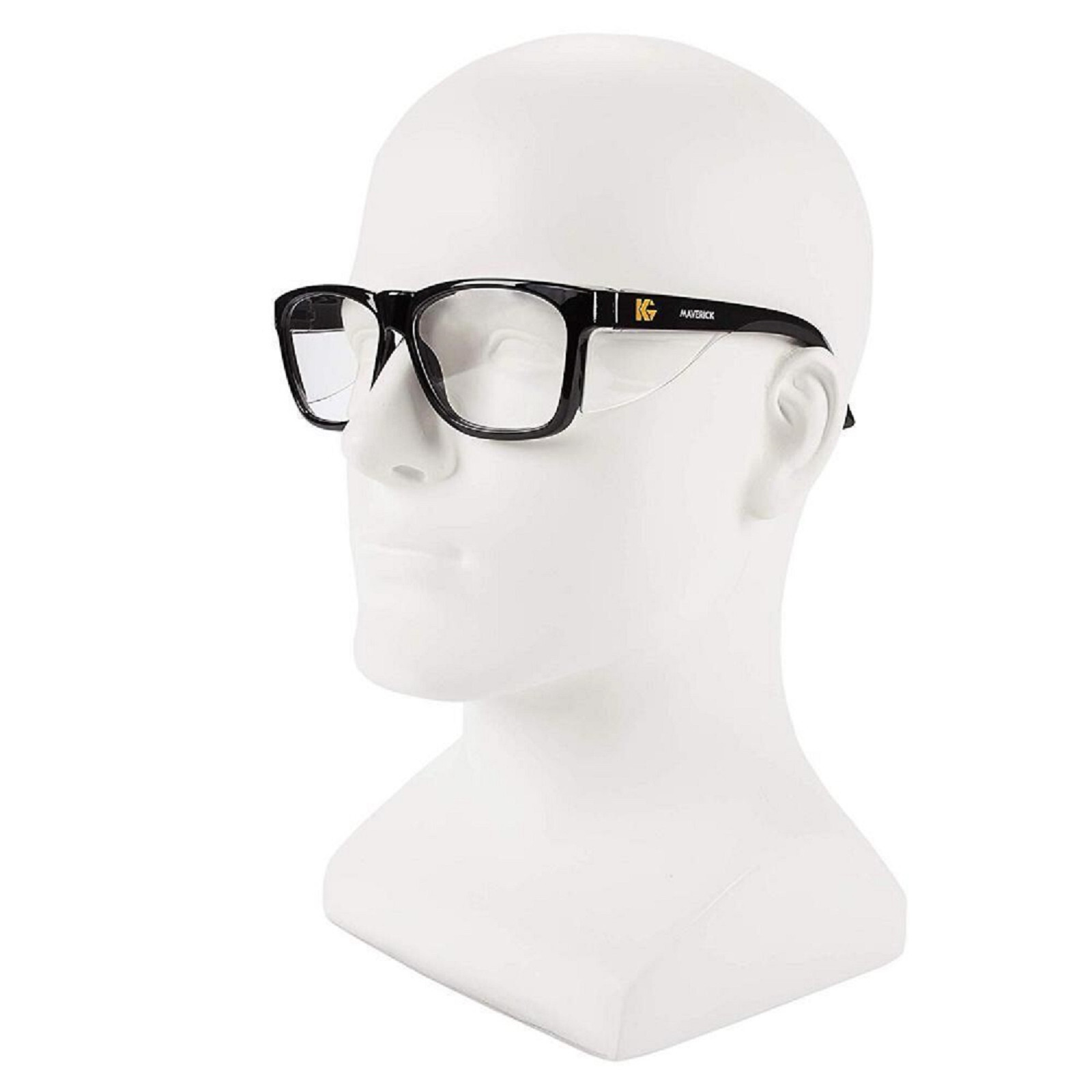 Kleenguard Maverick Safety Glasses, Black Frame, Clear Lens, 12/CT (KCC49309)
