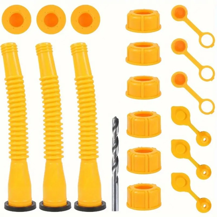 Replacement Gas Can Spout Nozzle Vent Kit For 1/2/5/10 Gal Old Style Cap 3 Pack