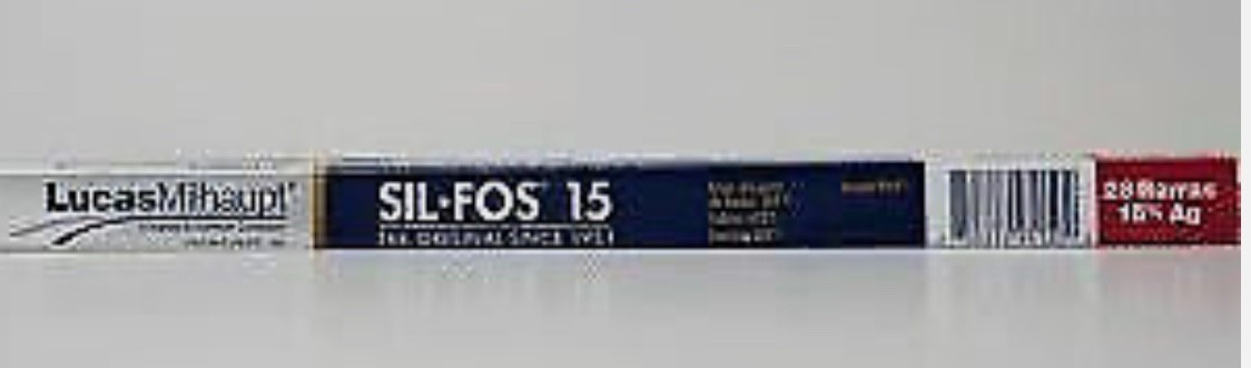 Lucas Milhaupt Sil-Fos 15 15% Silver Brazing Alloy Rods HVAC Grade 1LB 28 Rods