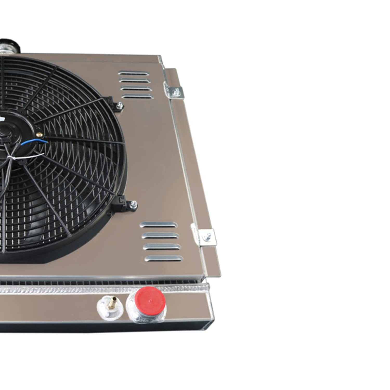 4 Row Radiator+Shroud Fan For 79-93 Dodge D/W 100 200 250 300 350 5.2L 5.9L V8