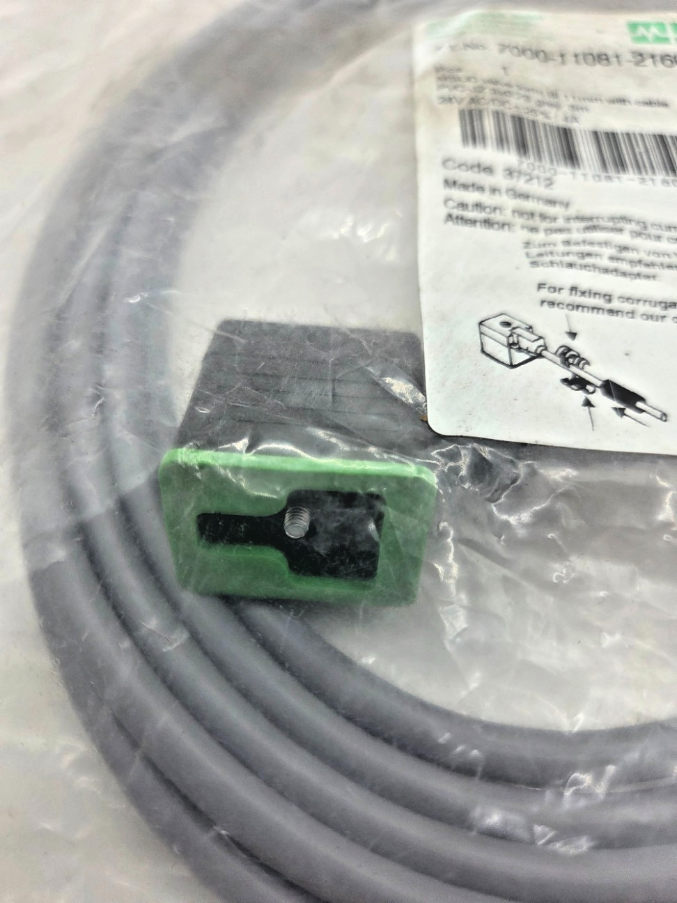 MURR ELEKTRONIK 7000-11081-2160300, MSUD 11.0 MM VALVE PLUG CONNECTOR, 0226J