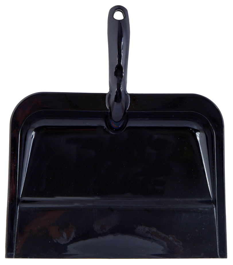 Superio Heavy Duty Durable Plastic Dustpan, for Indoor and Outdoor Use, Black.