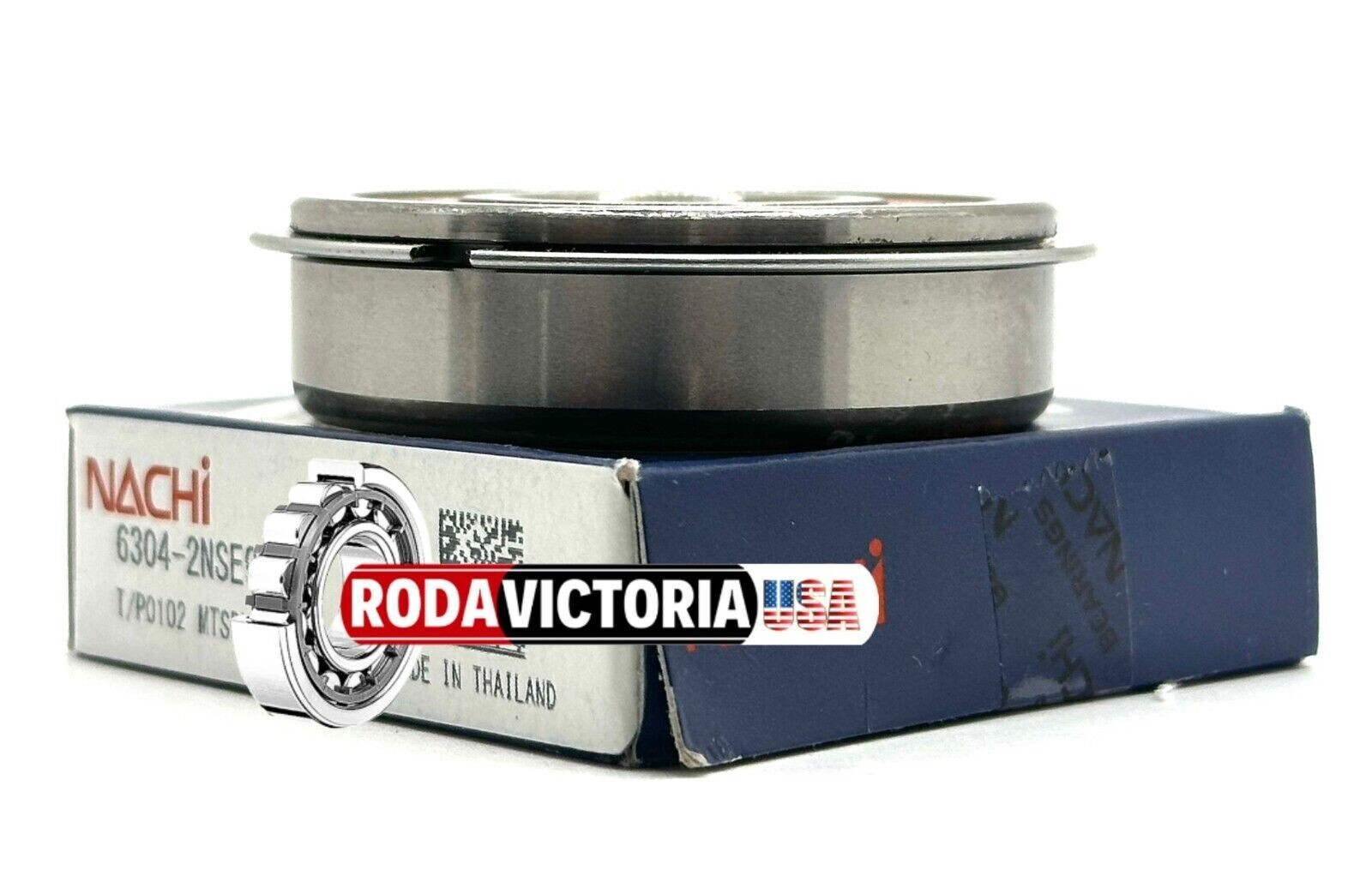NACHI 6304 2NSE9 NR BALL BEARING, RUBBER SEALED + SNAP RING 20x52x15mm 6304 2RS