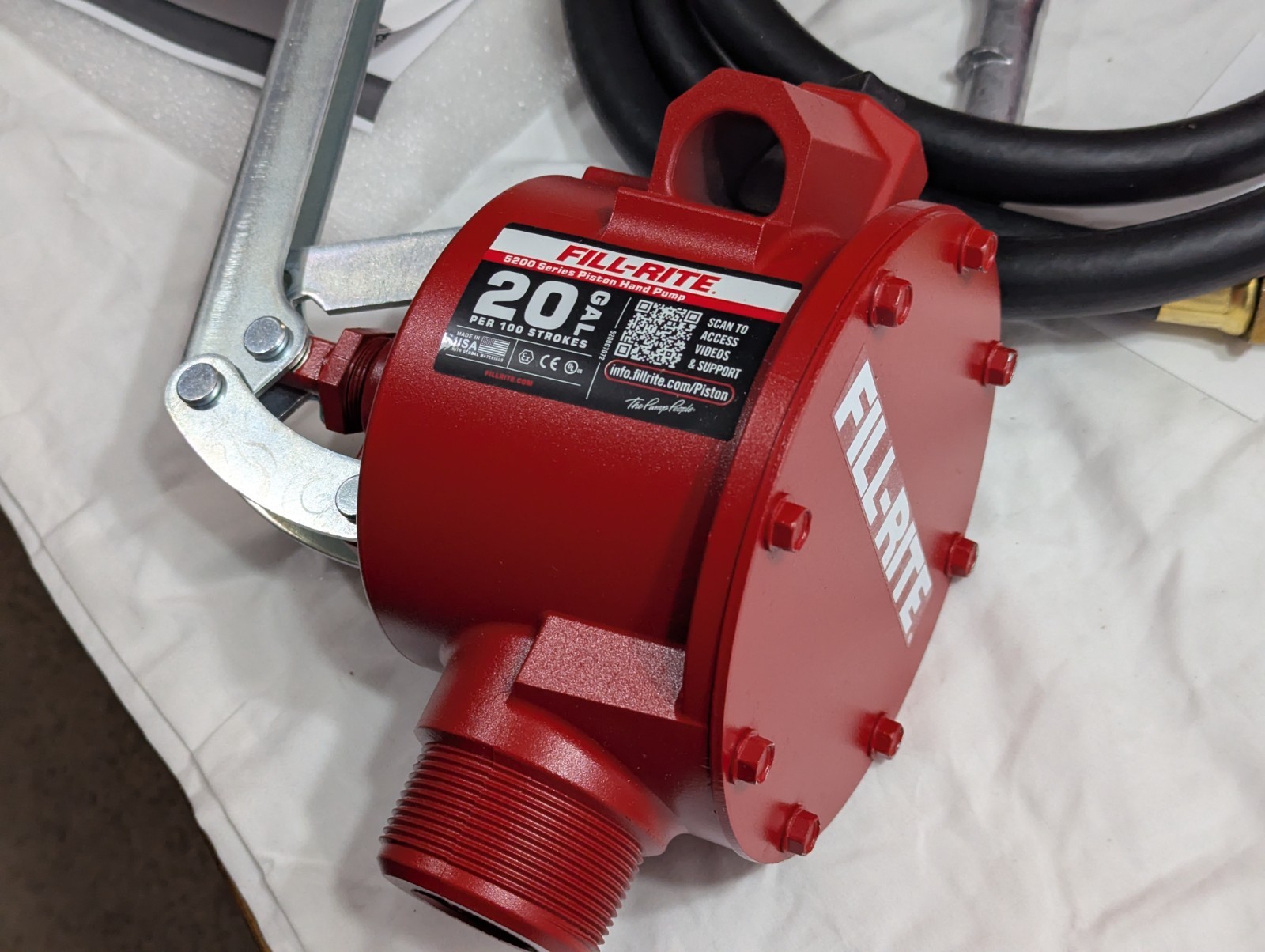 Fill-Rite FR152 Piston Hand Operated Fuel Transfer Pump & Nozzle Spout