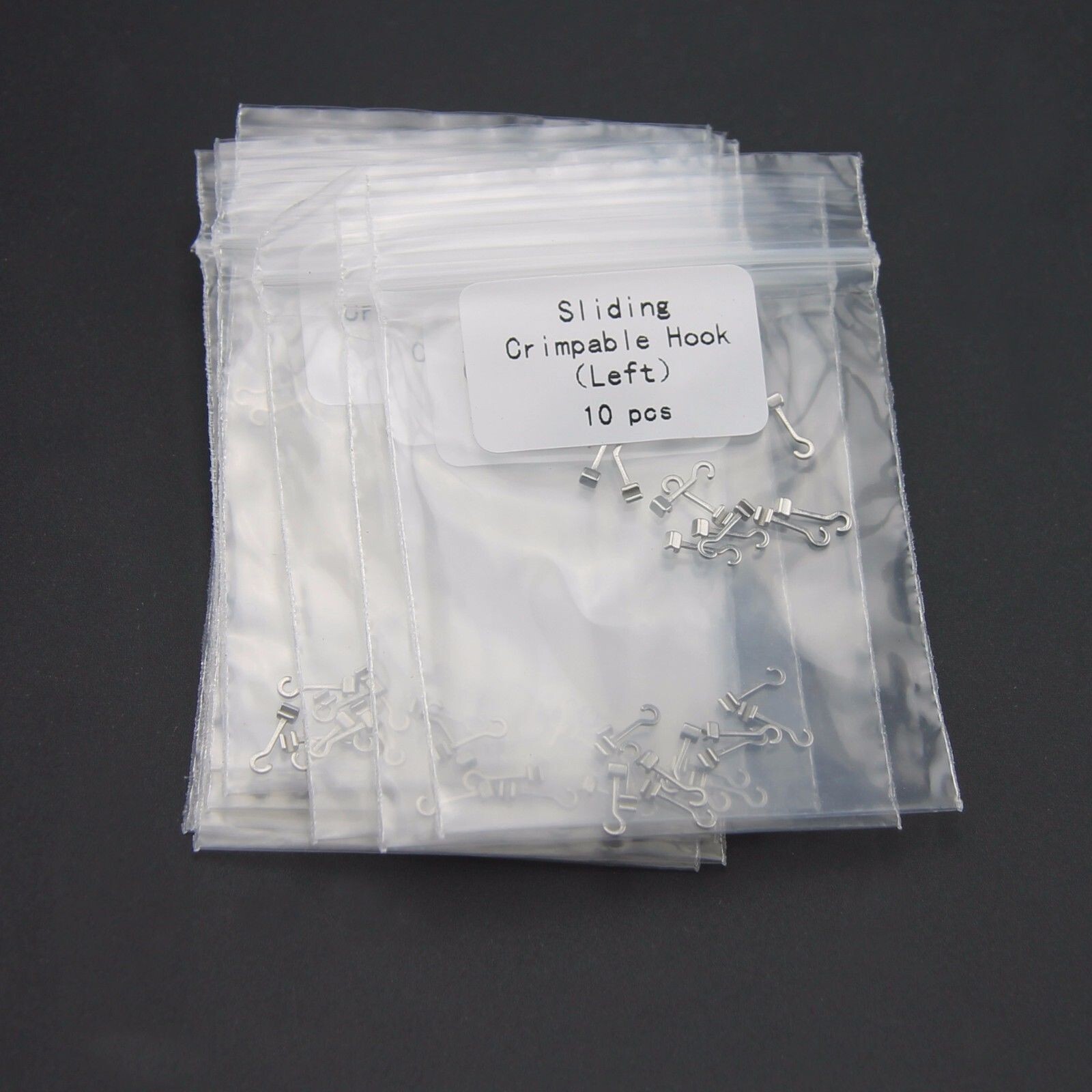 10 Pcs 1 Pack Dental Crimpable Hooks Size Long Curved Left Fix On Wires Hook