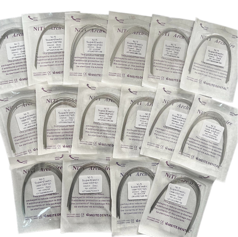Dental Orthodontic Arch Wire Super Elastic Niti Round Rectangular Ovoid Form