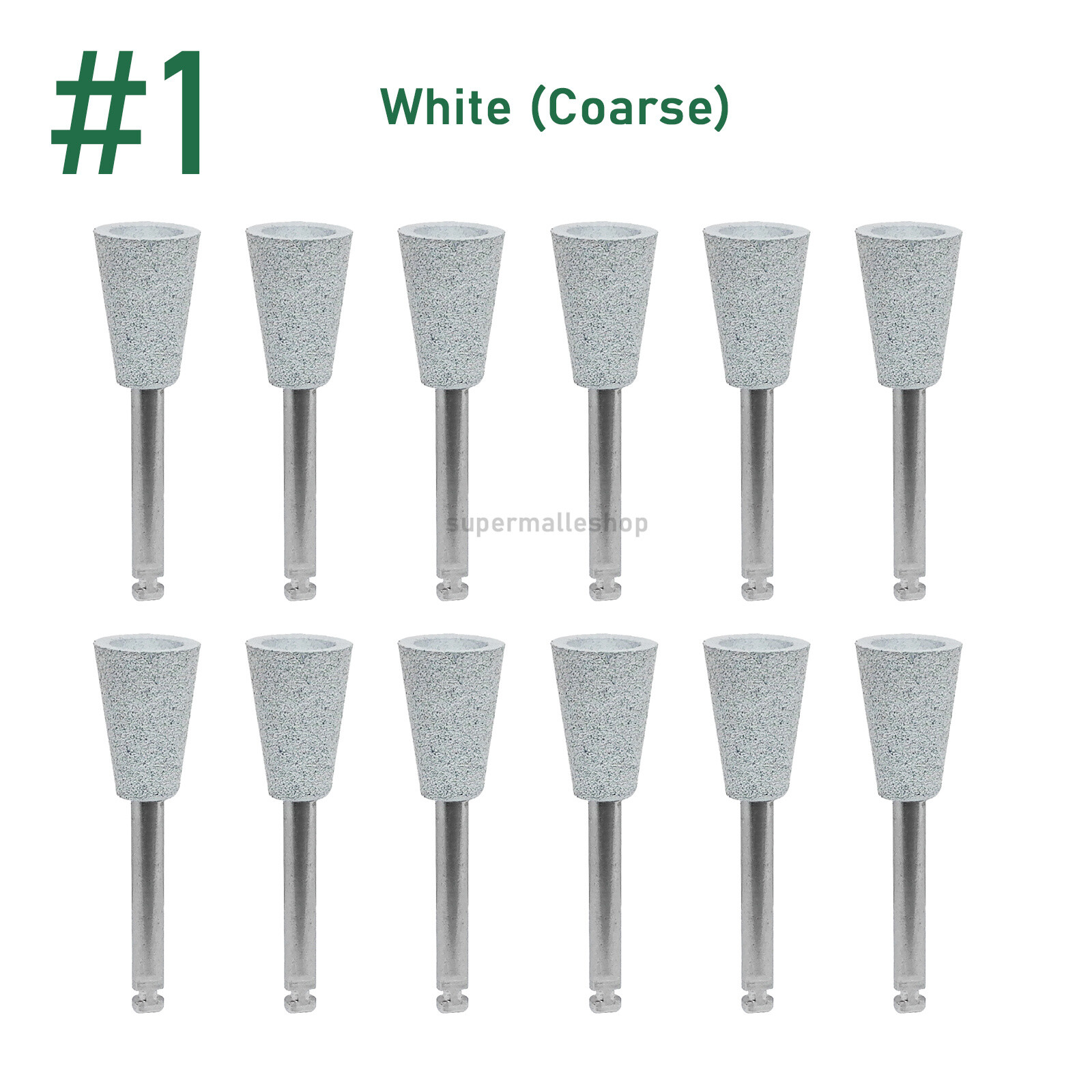 12X Dental Composite Polishing Burs Kit RA Silicone Polisher 2.35mm Contra Angle