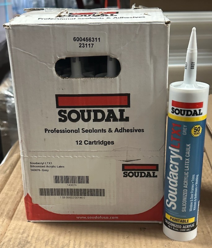 Soudacryl LTX1 50 Year Siliconized Acrylic – Grey – Case of 12 Cartridges