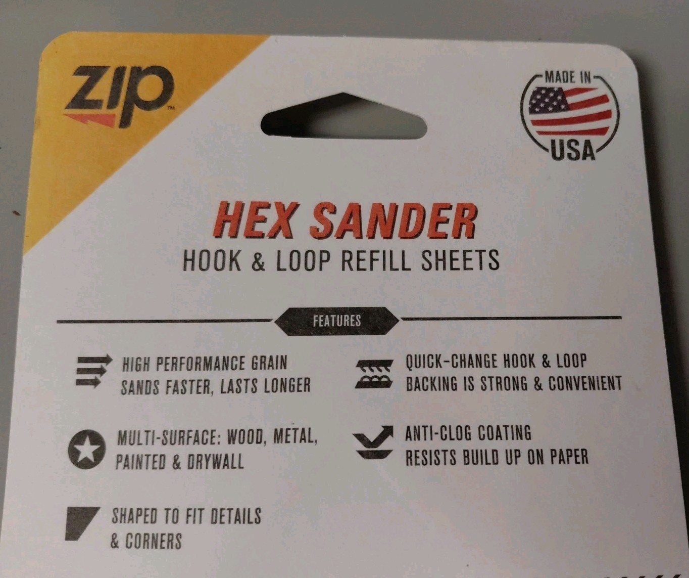 19 Packages Of 6 Sheets Of Gator Zip Hex Assorted Sandpaper, 80 – 120 – 220grit