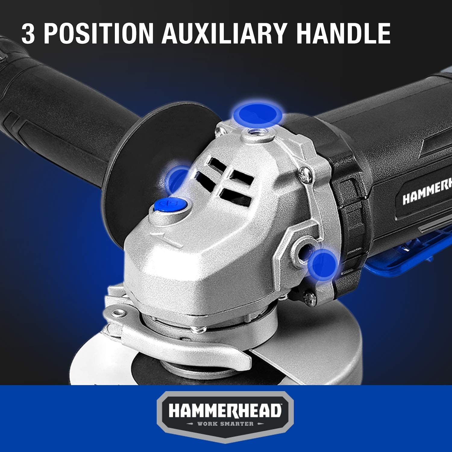 Hammerhead 6-Amp 4-1/2 Inch Angle Grinder with 3 pcs Grinding Wheel – HAAG