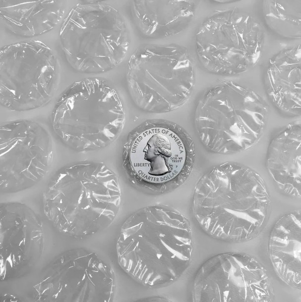 12″ (1/2″) Large Bubble Cushioning Wrap 12″ Perforated Cored – 125 Feet
