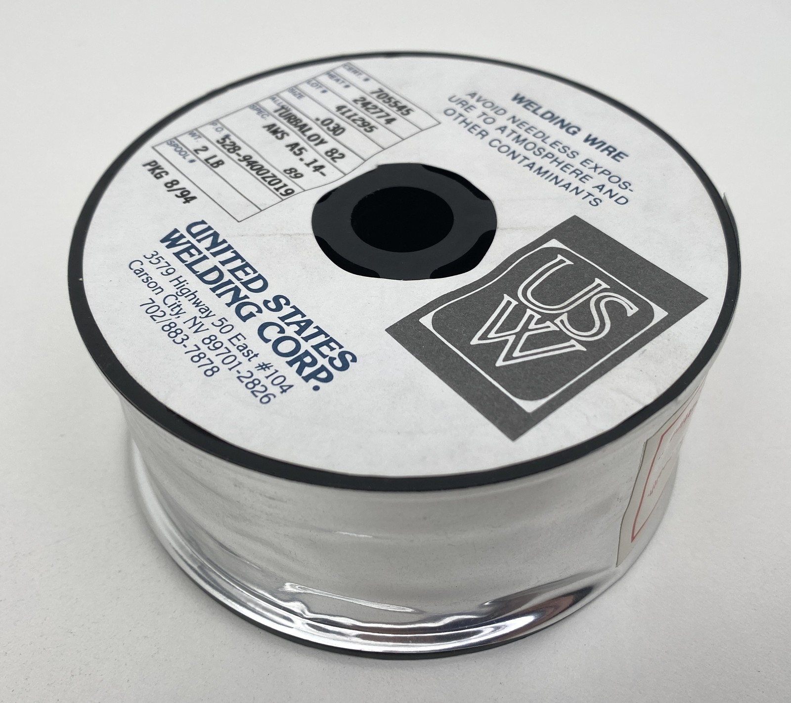 United States US Welding Corp Turbaloy 82 Nickel Alloy Welding Wire 0.030