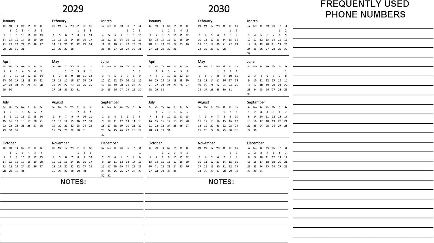 5 Year Calendar Planner 2026-2030, Free Shipping! NEW!