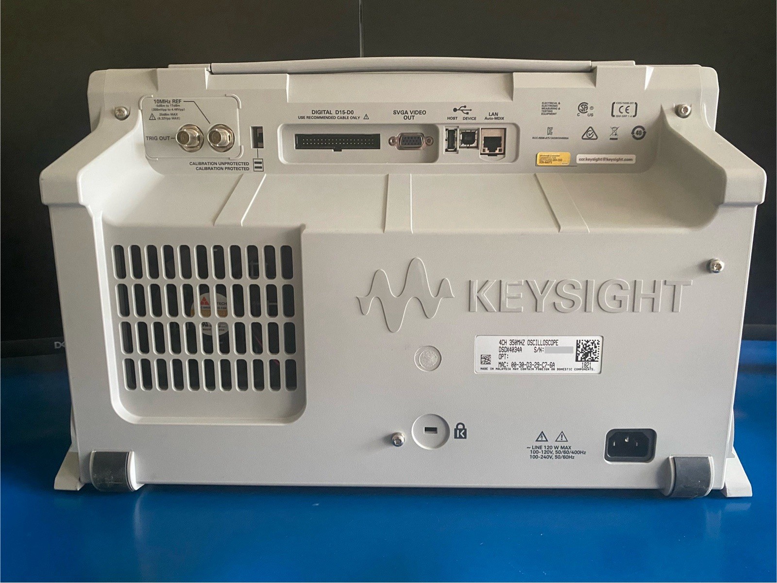 Keysight DSOX4034A Oscilloscope: 350 MHz, 4 Analog Channels