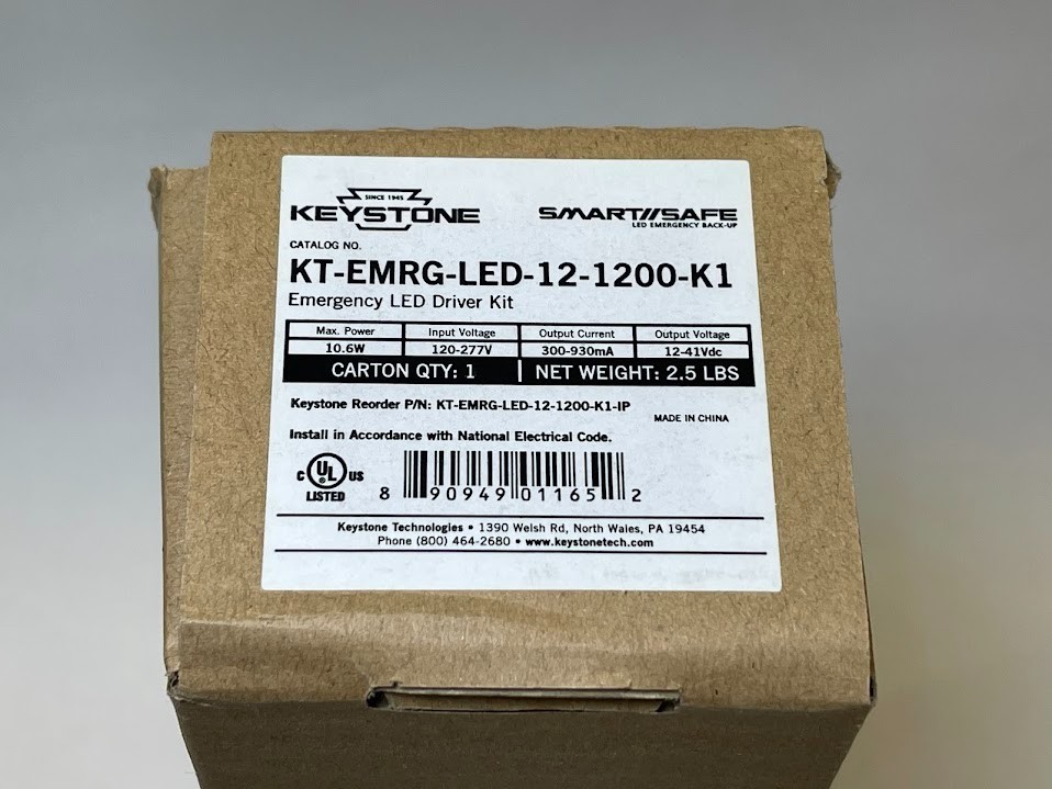 Keystone KT-EMRG-LED-12-1200-K1 Emergency LED Driver Kit 120-277V NIB
