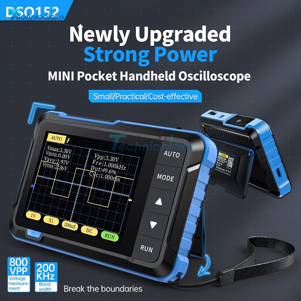 FNIRSI DSO152 Mini Handheld Oscilloscope Type-C Portable Digital Oscilloscope US