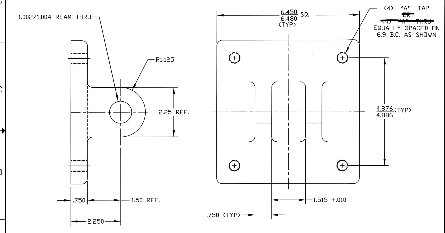1″ bore Clevis Bracket BMP2-6, A-81-60(1/2-20 )