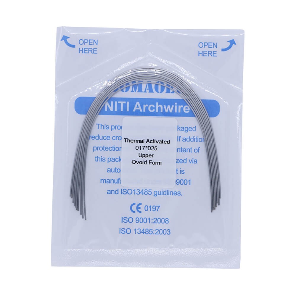 5×Dental Orthodontic Niti Thermal Activated Rectangular Arch Wires 17×25 Upper