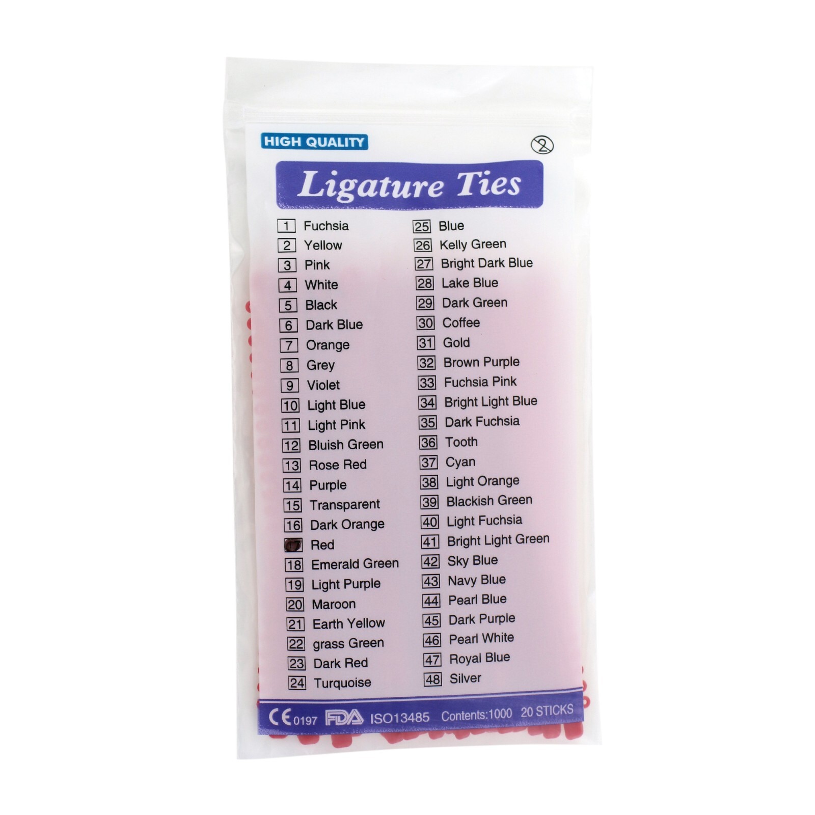 1000pcs Dental Orthodontic Elastics Ligature Ties Braces Elastic Rubber Bands