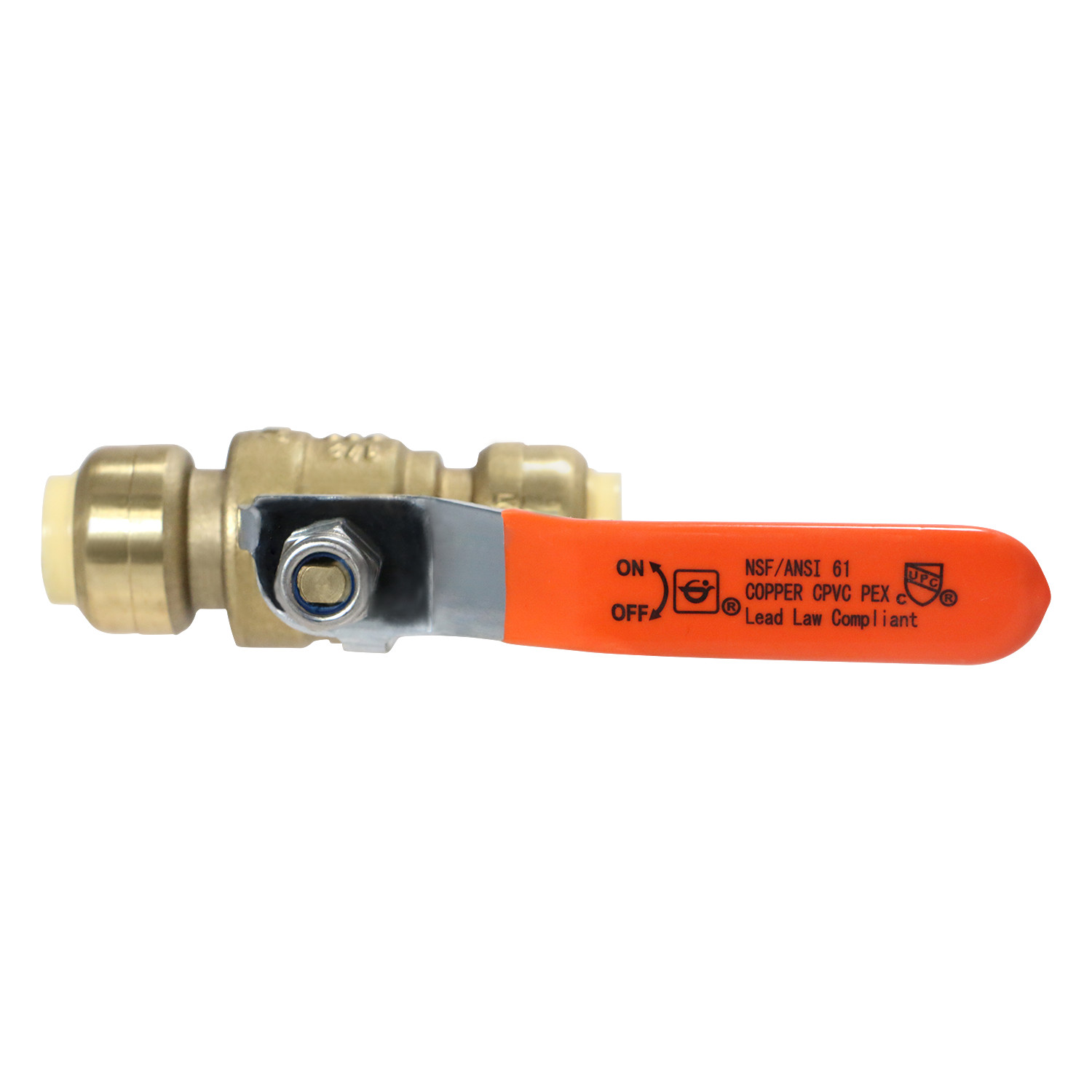 1 PIECE 1/2″ PUSH FIT BALL VALVE WITH REMOVING CLIP