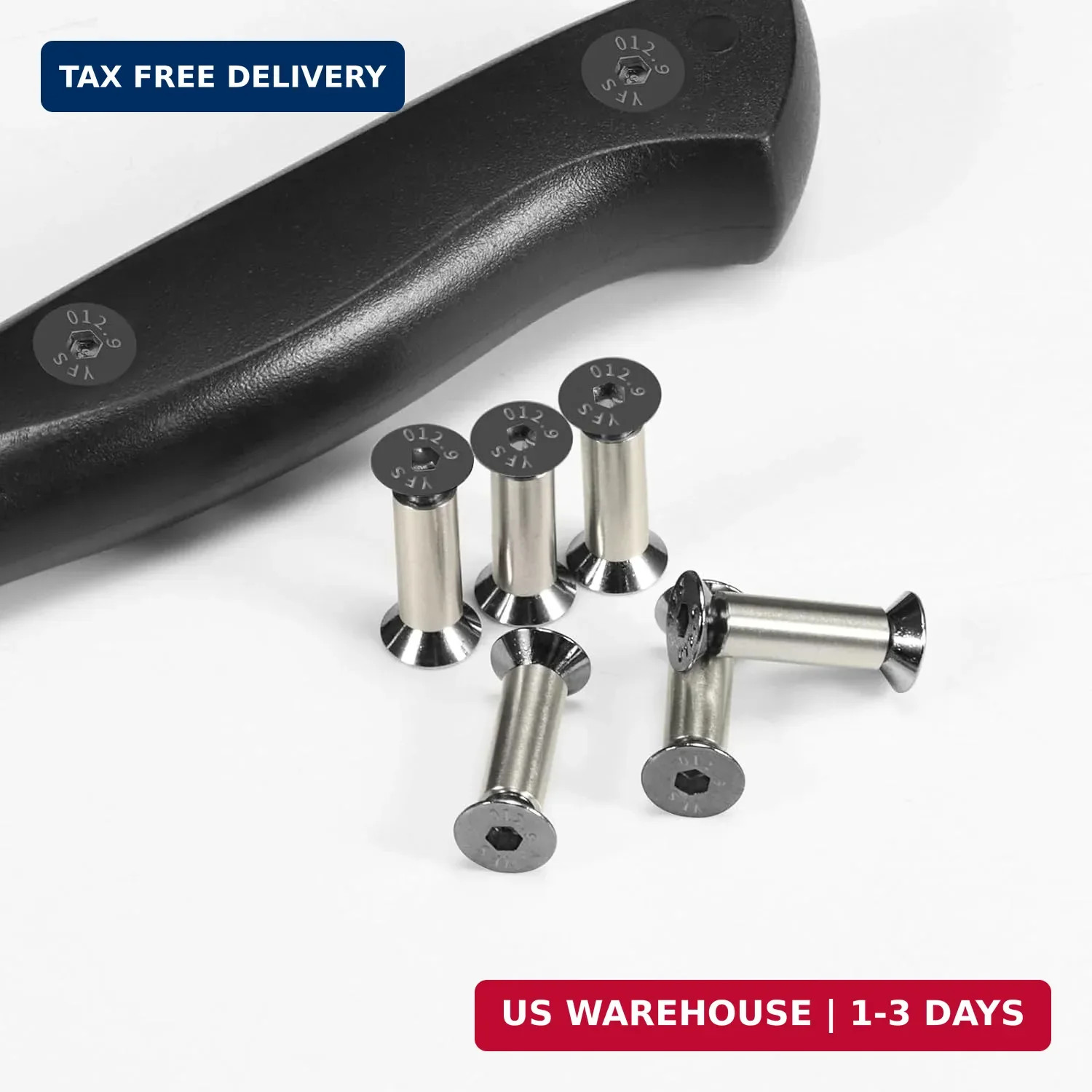 10 Packs Knife Handle Screws Rivets Bolts Fasteners,Hex Flat Head Screws for Bla