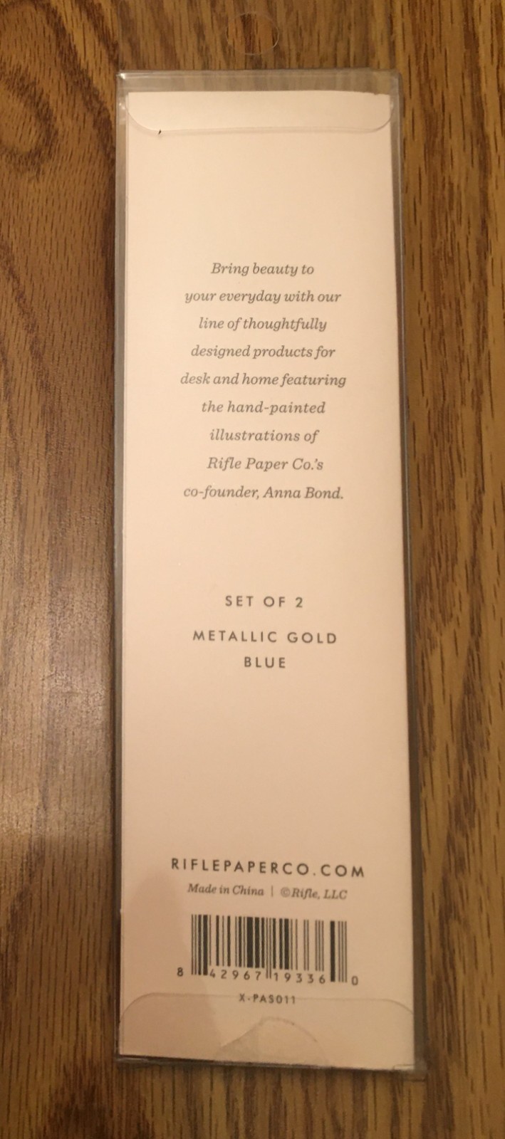 Rifle Paper Co. Floral Design Set of 2 Gel Pens – Metallic Gold, Blue