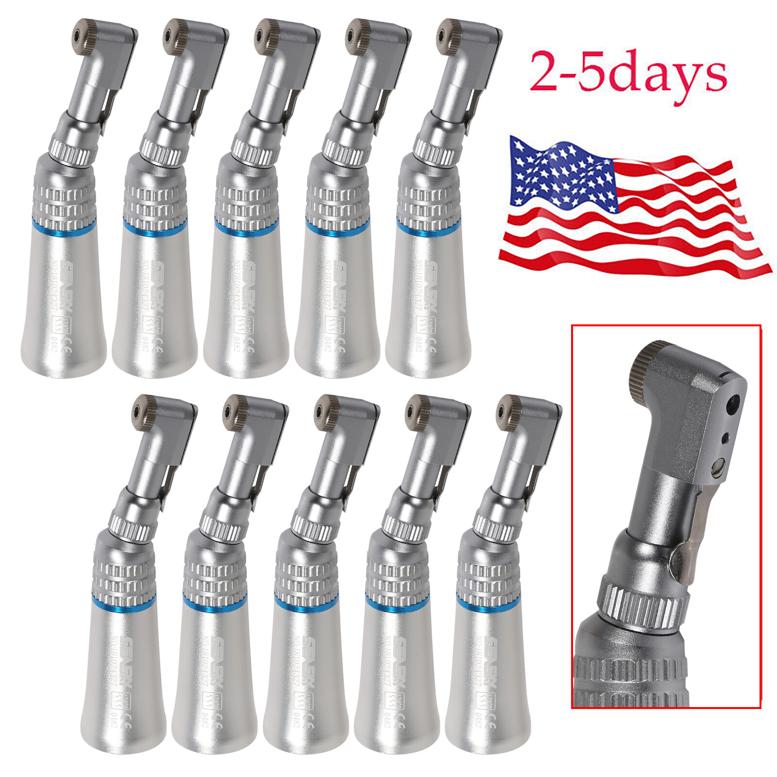USA SEASKY Dental Slow Low Speed Handpiece Contra Angle Latch E-Type Attach YP