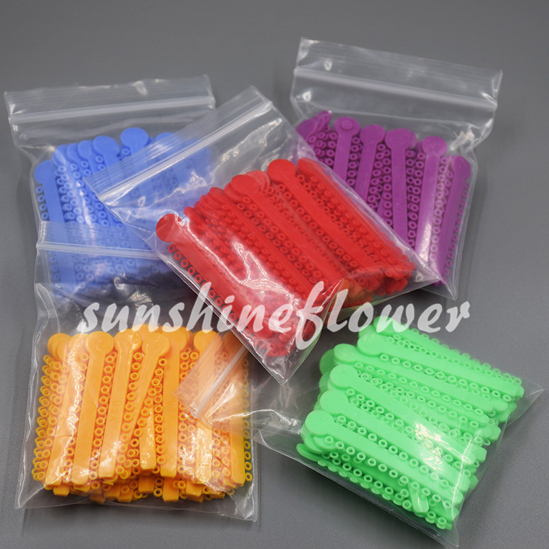 1 Bag Dental Orthodontic Ligature Ties Elastic Rubber Bands 45 Colors 1040 Pcs