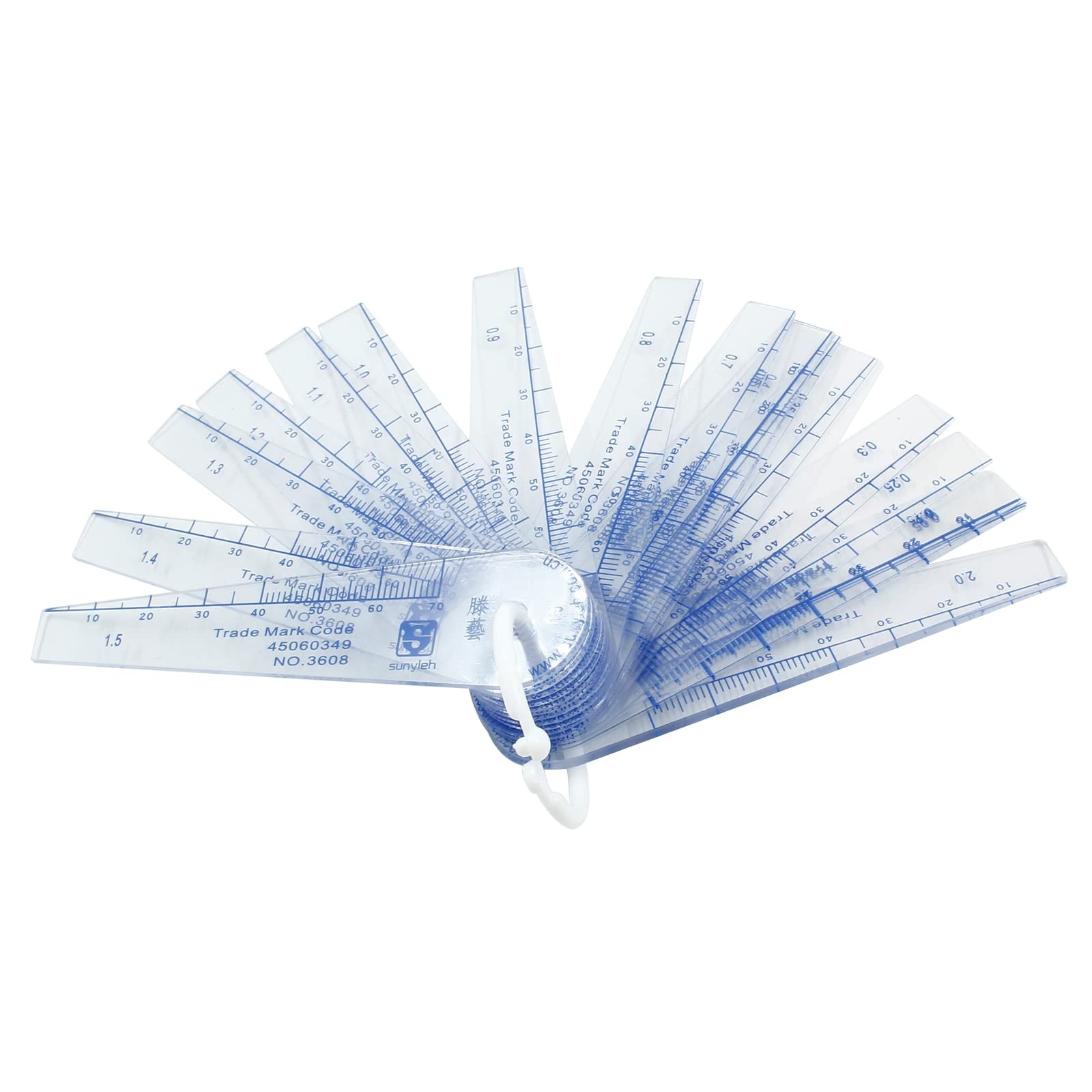 1 Pack Plastic Feeler Gauge 0.05-2mm Thickness Measuring Tools 20 in 1 Feeler…