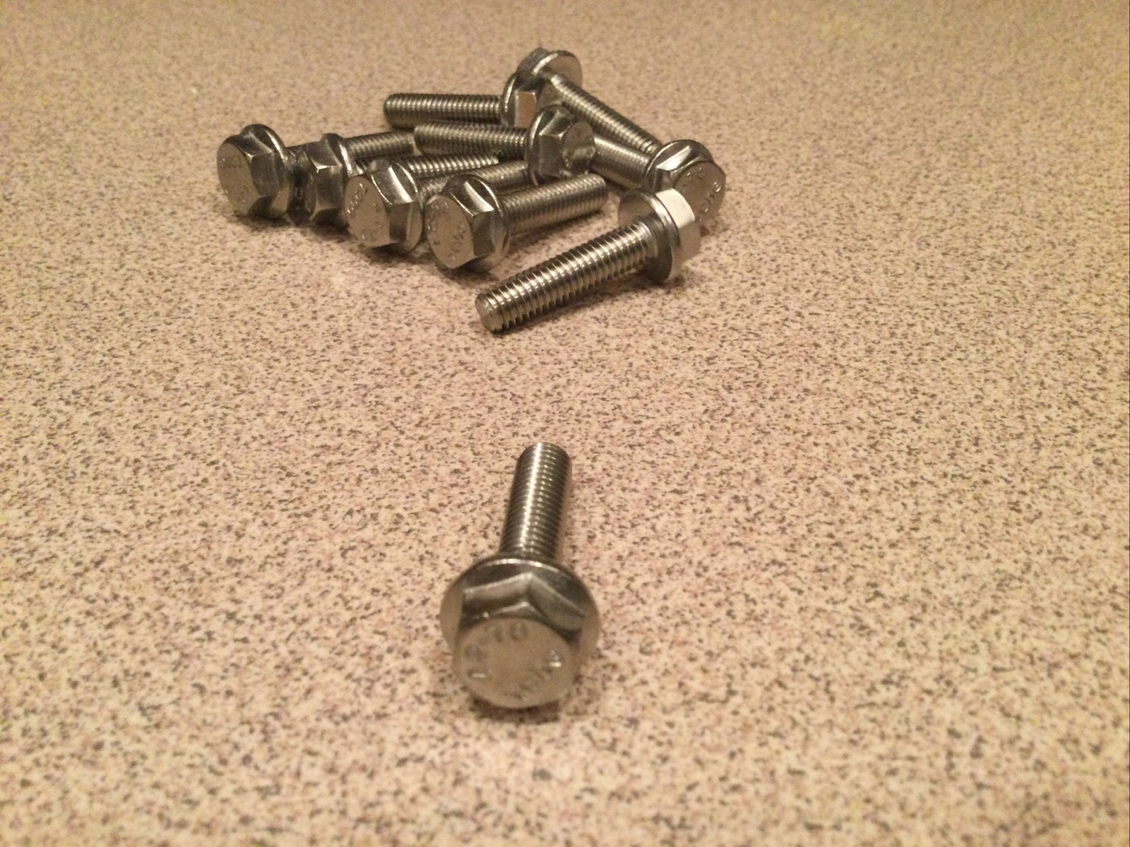 (10) M6 X 1.00 X 25 Stainless Steel DIN 6921 A2 Hex Flange Bolts M6x25mm Flange
