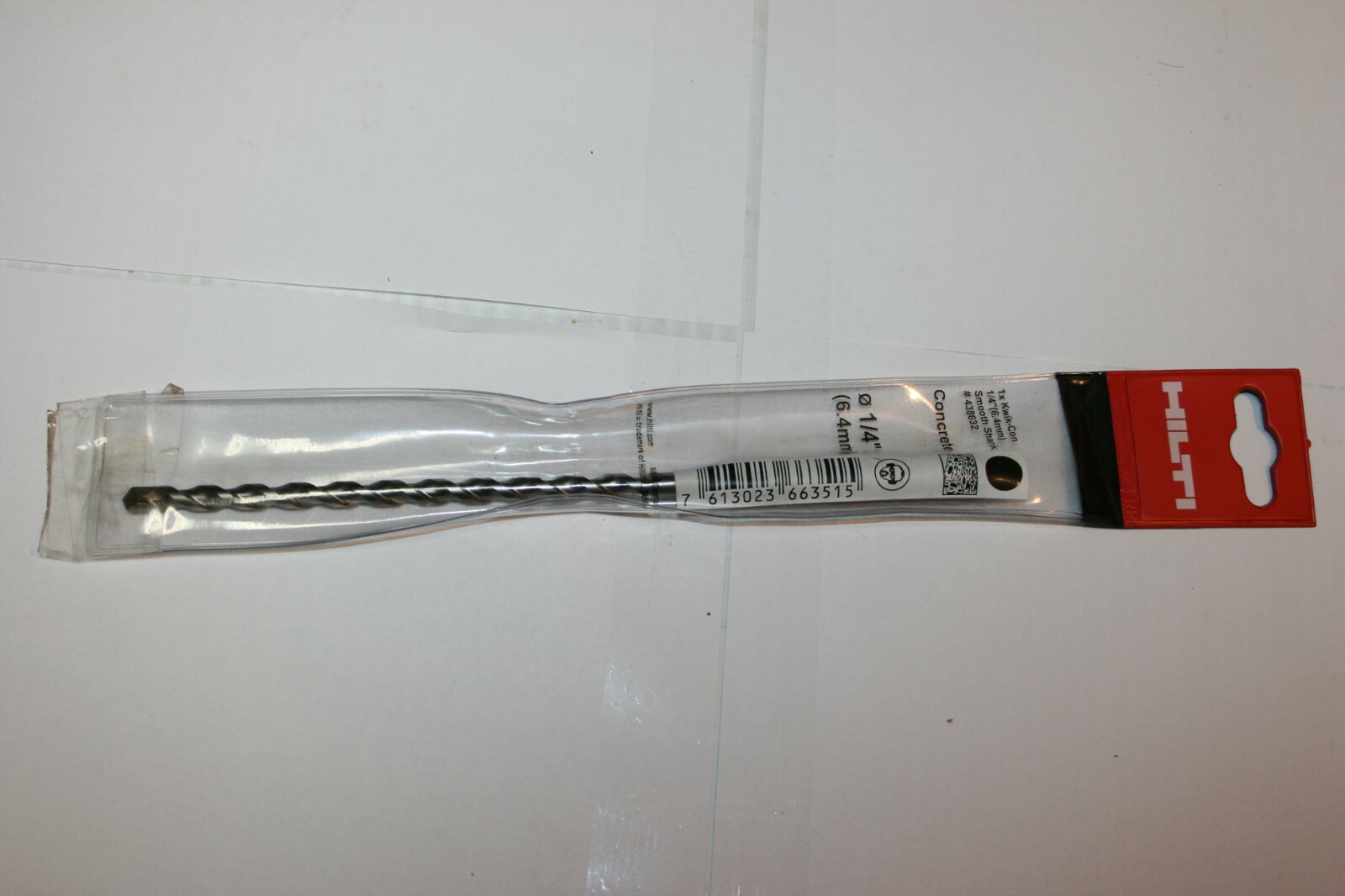 HILTI CONCRETE Drill bit KC II+ 1/4″ (6.4MM) Smooth Shank Anchor Systems