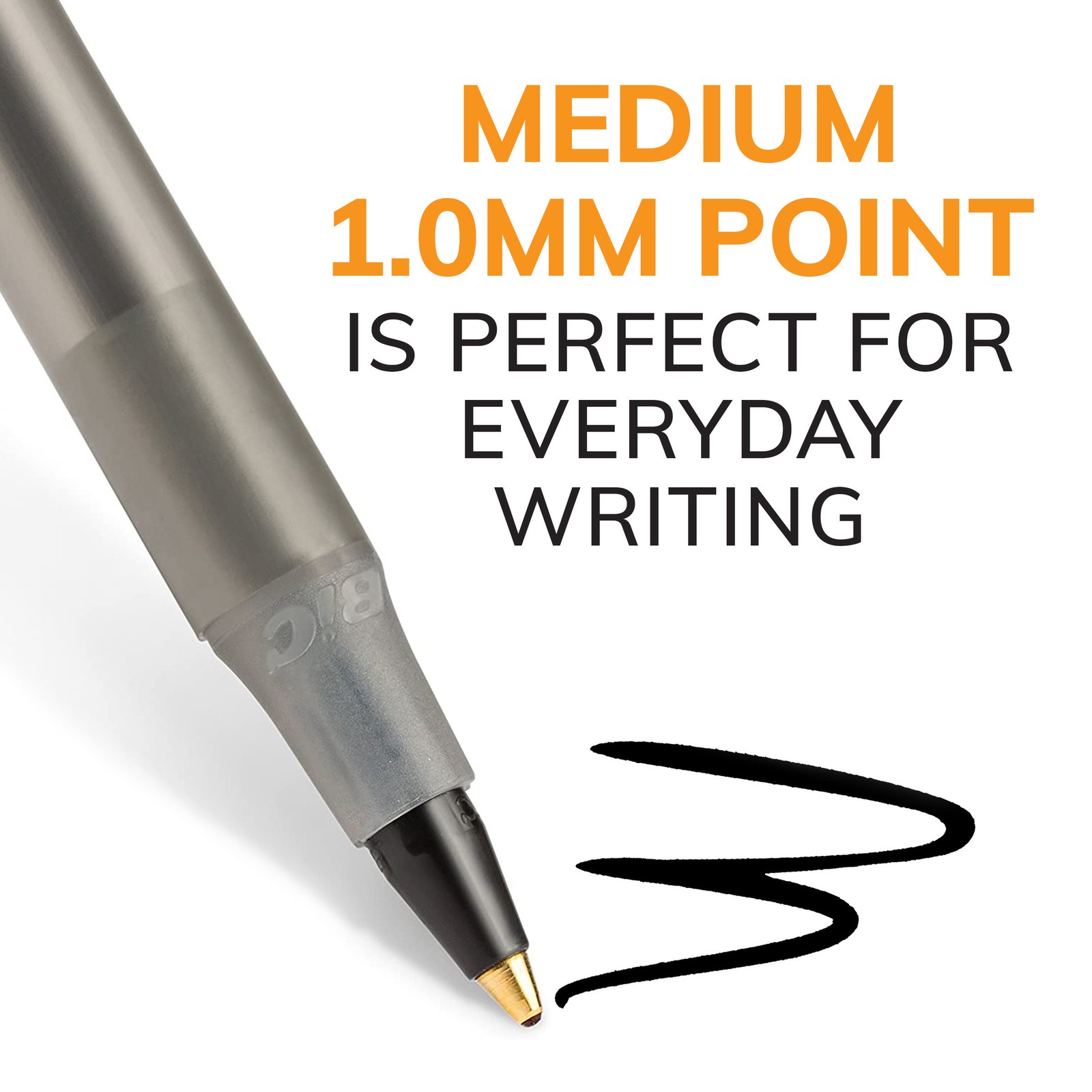 BIC Round Stic Xtra Life Ball Pen, Medium Point (1.0 mm), Black, 60-Count