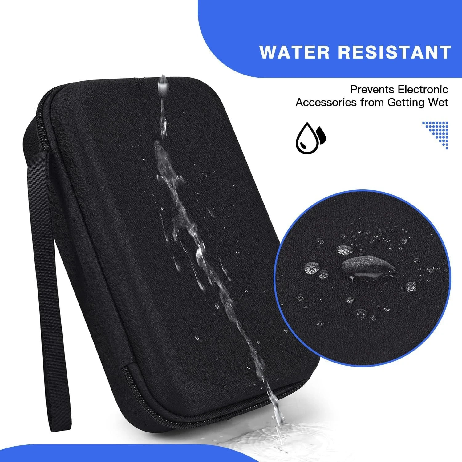 Hard Travel Electronic Organizer Case For MacBook Power Adapter Chargers Cables