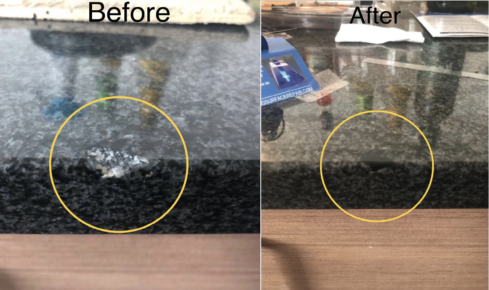 BLACK ACRYLIC REPAIR KIT – FOR GRANITE, MARBLE, TILE, QUARTZ. AND PORCELAIN