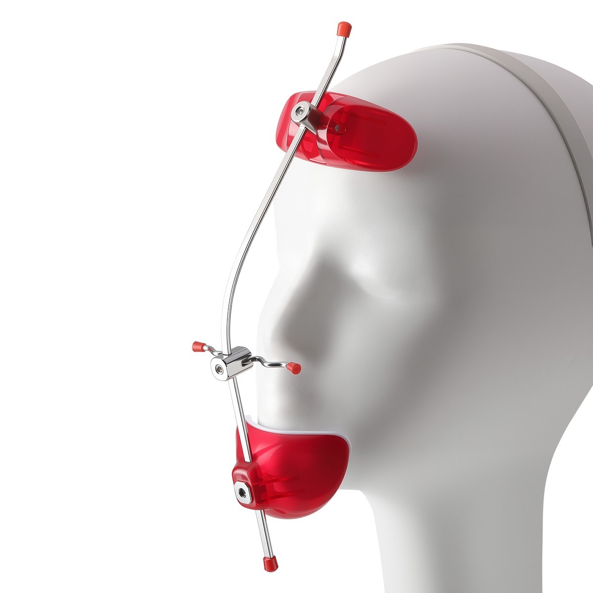 Dental Orthodontic Forward Reverse Pull Headgear Facial Mask Adjustable Red