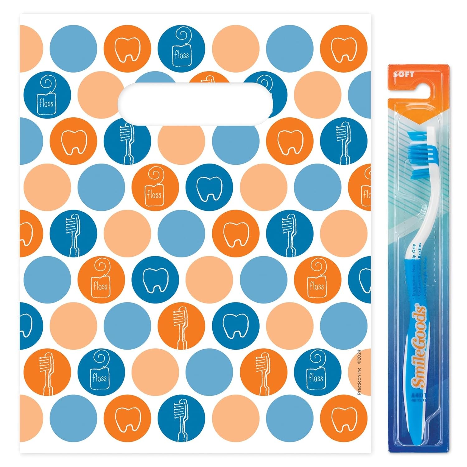 100 Pack Dental Dots Dental Centimeters Giveaway Bags, 8″ X 10″ United States US